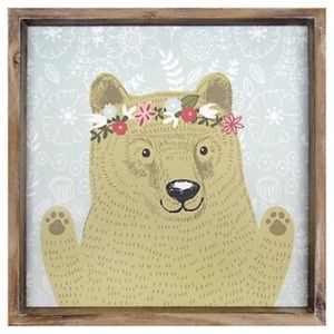 Pillowfort bear framed wall art